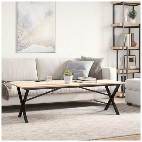 Telaio Gambe A X Per Tavolino Da Salotto 140x30x43 Cm In Ghisa - Foto 3