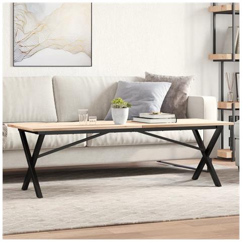 Telaio Gambe A X Per Tavolino Da Salotto 140x30x43 Cm In Ghisa - Foto 1