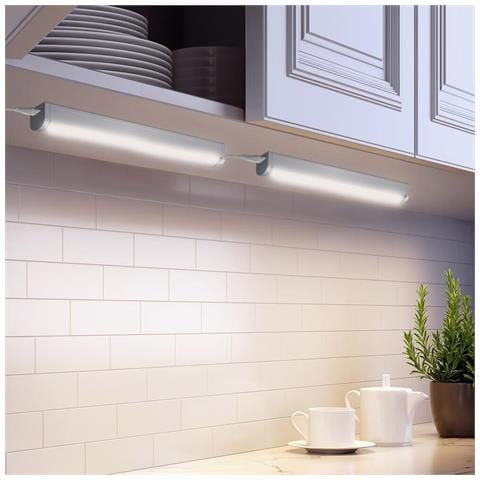 Lampada Luce Sottopensile 30cm Mobili Cucina Armadio Barra Led 330lm 4000k Bianc - Foto 5