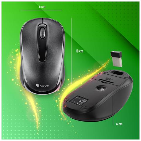 Mouse Gaming 1200 Dpi Wireless Nero - Foto 2