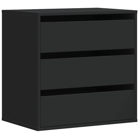 Cassettiera Angolare Nera 60x41x58 Cm In Legno Multistrato - Foto 1