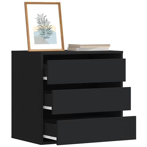 Cassettiera Angolare Nera 60x41x58 Cm In Legno Multistrato - Foto 10