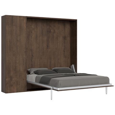 Letto Matrimoniale Kentaro Noce Con Colonna Sx-dx - Foto 1
