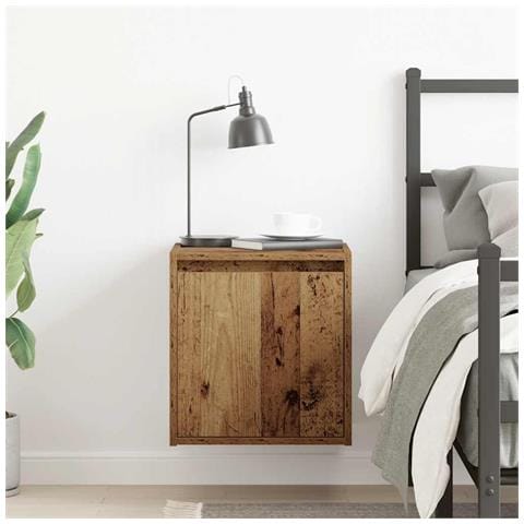 Comodino a Muro Legno Antico 38x34x40 cm - Foto 2