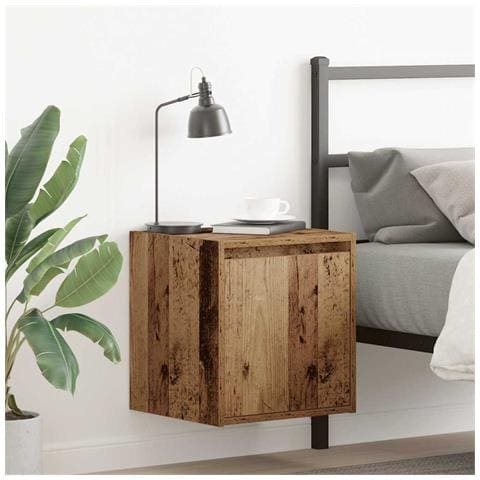 Comodino a Muro Legno Antico 38x34x40 cm - Foto 1