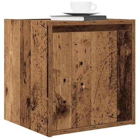 Comodino a Muro Legno Antico 38x34x40 cm - Foto 9
