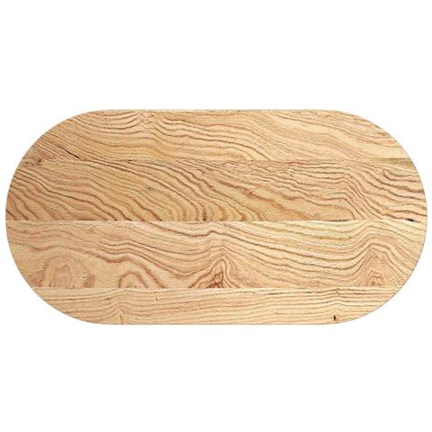 Piano Per Tavolo 100x50x4 Cm In Rovere Massello Ovale - Foto 2