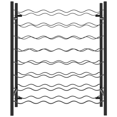 Lusso Casadino -  Portabottiglie Per 48 Bottiglie Di Vino Nero In Metallo - Foto 1