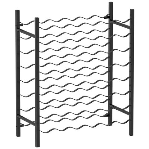 Lusso Casadino -  Portabottiglie Per 48 Bottiglie Di Vino Nero In Metallo - Foto 2