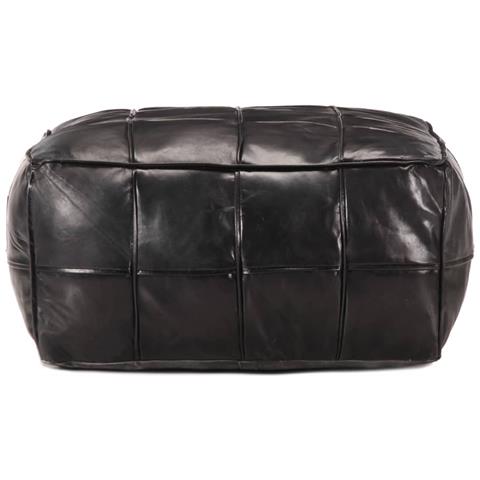 Pouf Nero 60x60x30 Cm In Vera Pelle Di Capra - Foto 1