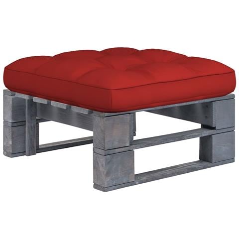 Ottomana Da Giardino Pallet In Legno Di Pino Impregnato Grigio - Foto 2