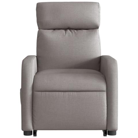 Poltrona Alzapersona Massaggiante Reclinabile Tortora Tessuto - Foto 9