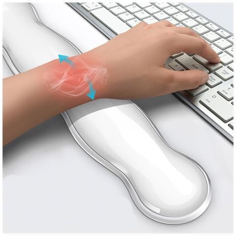Set Ergonomico Di Tappetino Per Mouse E Poggiapolsi Per Tastiera In Silicone - Foto 5