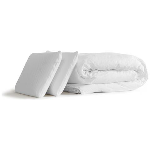 Pacchetto Letto Completo - Materasso 200x200cm + Box Spring Con Doghe (kit) + 2 Cuscini + Piumino - Lancaster - Foto 2