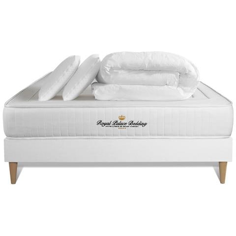 Pacchetto Letto Completo - Materasso 200x200cm + Box Spring Con Doghe (kit) + 2 Cuscini + Piumino - Lancaster - Foto 1