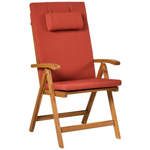 Set Di 6 Cuscini Schienale/seduta Java/amantea Premium 50 X 70 Cm Rosso - Foto 2