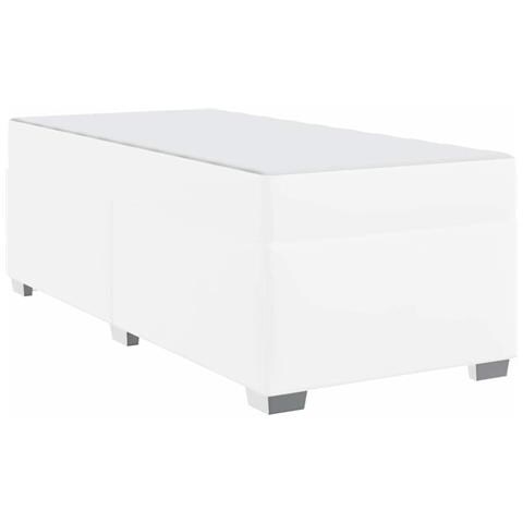 Struttura del letto Bianco 100 x 200 cm Pelle sintetica - Foto 1