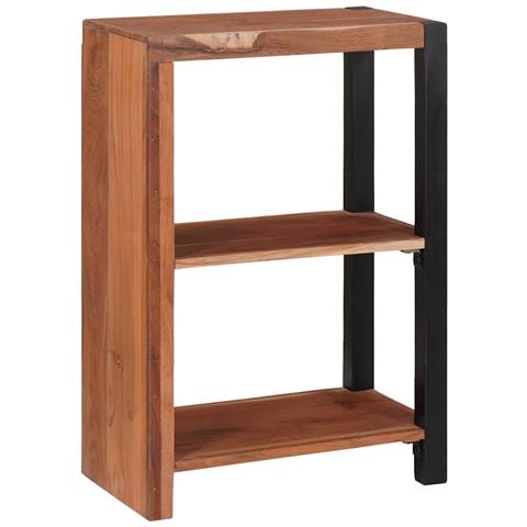 Libreria Marrone, Nero 50 x 30 x 75 cm Legno di Acacia Massello - Foto 1