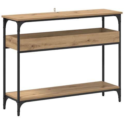 Tavolo consolle rovere artigianale 100 x 29 x 75 cm - Foto 1