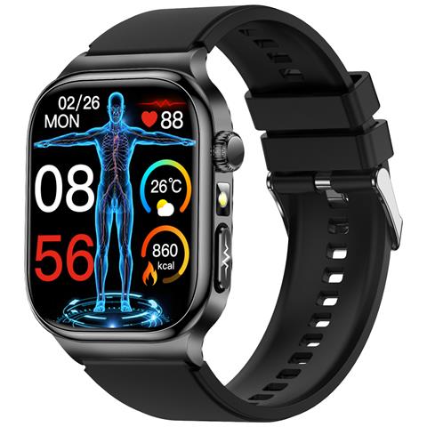 Smartwatch Amoled Ad Alta Risoluzione Da 2,04 Pollici Con Monitoraggio Della Salute Black - Foto 1