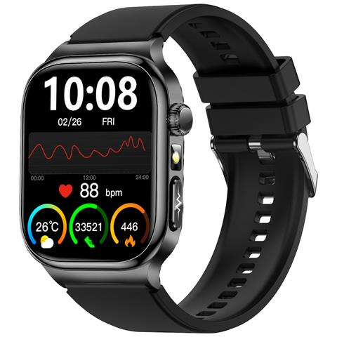 Smartwatch Amoled Ad Alta Risoluzione Da 2,04 Pollici Con Monitoraggio Della Salute Black - Foto 2