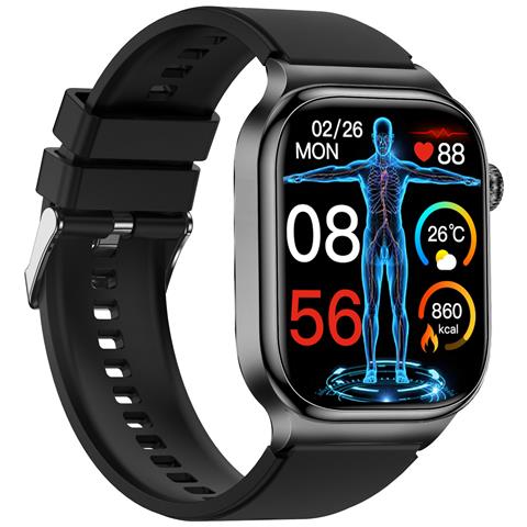 Smartwatch Amoled Ad Alta Risoluzione Da 2,04 Pollici Con Monitoraggio Della Salute Black - Foto 7