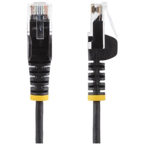 Cavo Ethernet CAT6 Nero da 5m; Patch UTP con Plug RJ45 Antigroviglio e Rilievi di Trazione, Cavo Lan Slim in Rame Puro 28AWG, Sottoposto a test Fluke - Foto 2
