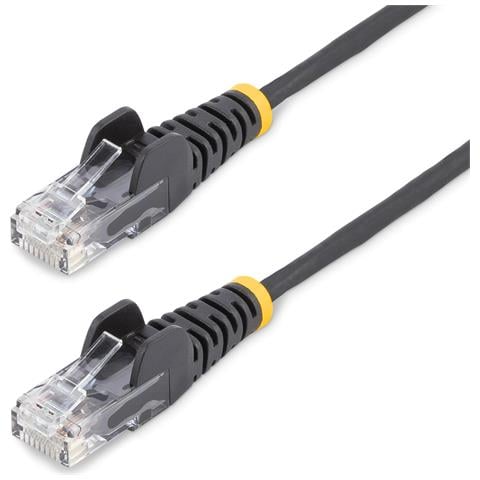 Cavo Ethernet CAT6 Nero da 5m; Patch UTP con Plug RJ45 Antigroviglio e Rilievi di Trazione, Cavo Lan Slim in Rame Puro 28AWG, Sottoposto a test Fluke - Foto 1