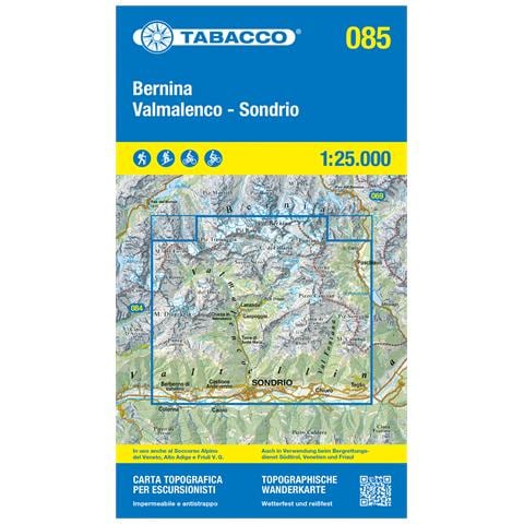 Bernina - Val Malenco - Sondrio. Carta topografica in scala 1:25.000, antistrappo, impermeabile, fotodegradabile. Ediz. multilingue - Foto 1
