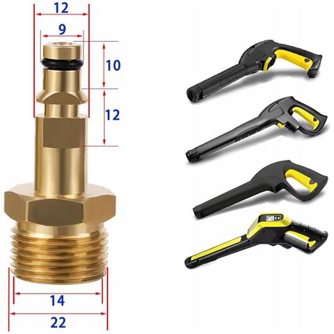 Adattatore M22 Quick-connect Compatibile Con Idropulitrice Kärcher K2-k7 - Connessione Rapida, Filettatura M22x1,5, Alta Qualità - Foto 2