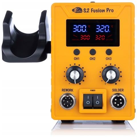 Stazione Saldante 2 In 1 S2 Fusion Pro - Hot Air 760w, Lcd, Esd Safe | Saldatura E Riparazione Plastica | Set Completo Di Accessori - Foto 8