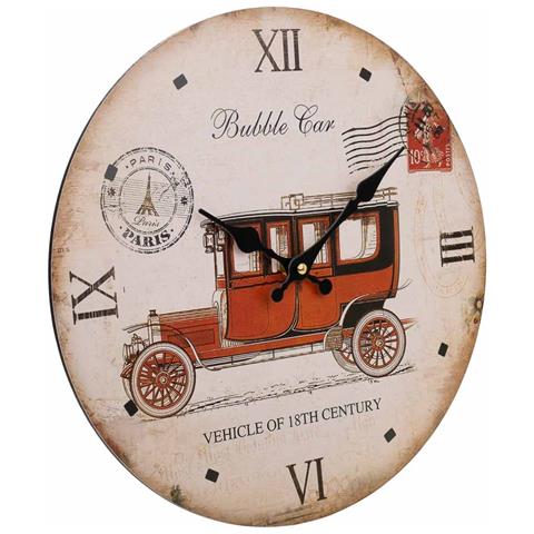 Orologio Da Parete In Legno Bianco D34x2h - Foto 1