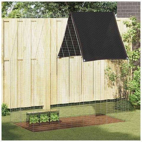 Gabbia per Conigli Argento 200 x 100 x 210 cm Acciaio zincato - Foto 2