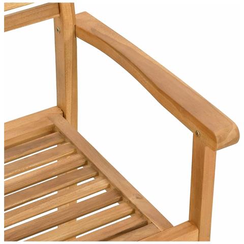 Set da Pranzo per Giardino 7 pcs Marrone Legno di teak solido - Foto 9