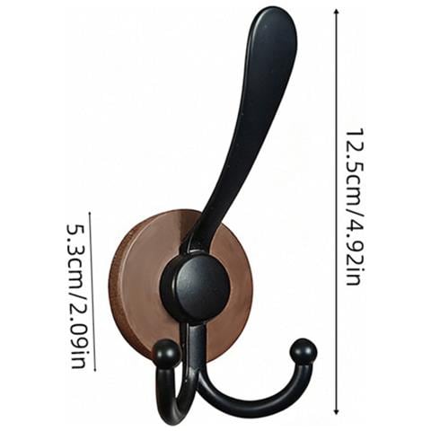 Ganci Da Porta 4 Pezzi Noce - Installazione Senza Fori, Portata 5-10kg, Abs - Foto 2