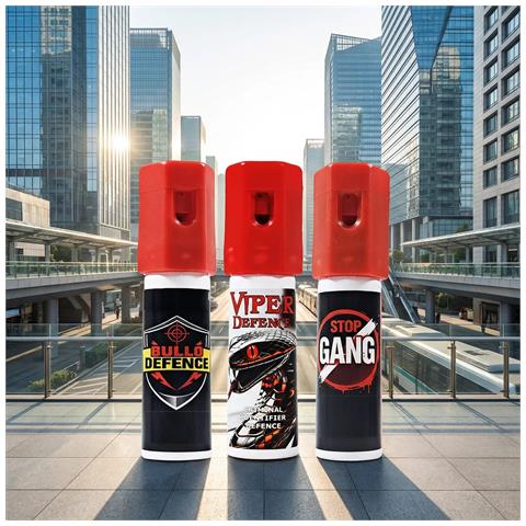 Set Famiglia 3 Erogatori Spray Antiaggressione Portatili Compatti - Per Zaino, Borsetta E Vita Quotidiana - 15ml L'uno, Getto 3m - Modelli Assortiti - Foto 1