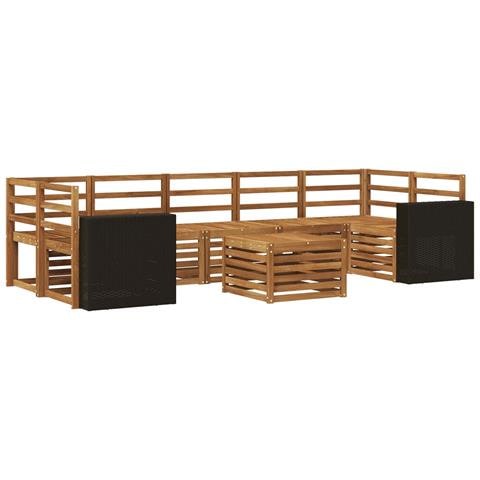 Set di divani da esterno 8 pcs Naturale - Foto 1