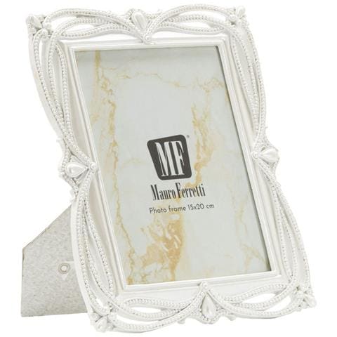 Cornice Portafoto Ribbon Argento Con Profilo A Nastro 15x20 Cm - Foto 1