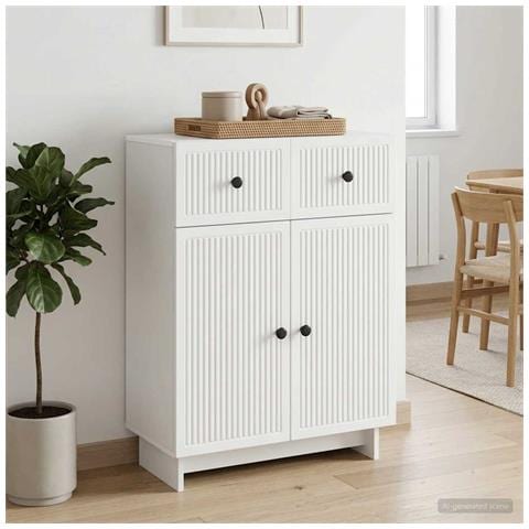 Credenza Bianco 66 x 34,5 x 90 cm Legno ingegnerizzato - Foto 2