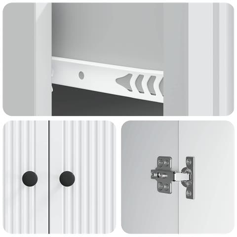 Credenza Bianco 66 x 34,5 x 90 cm Legno ingegnerizzato - Foto 9