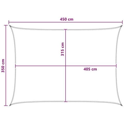 Telo Ombra Grigio chiaro e bianco 3,5 x 4,5 m HDPE - Foto 8