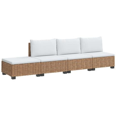 4 pz Set Lounge in Rattan con Cuscini GENDT Rattan naturale - Foto 1