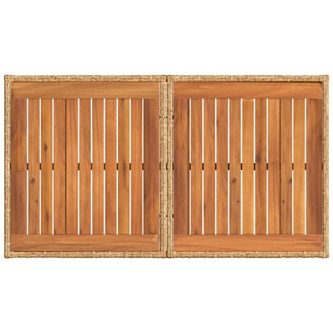 Set Divano da Giardino 11 pz Naturale e Bianco Crema polyrattan - Foto 2