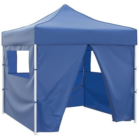 Tenda Pieghevole Blu 3 x 3 m con 4 Pareti - Foto 1