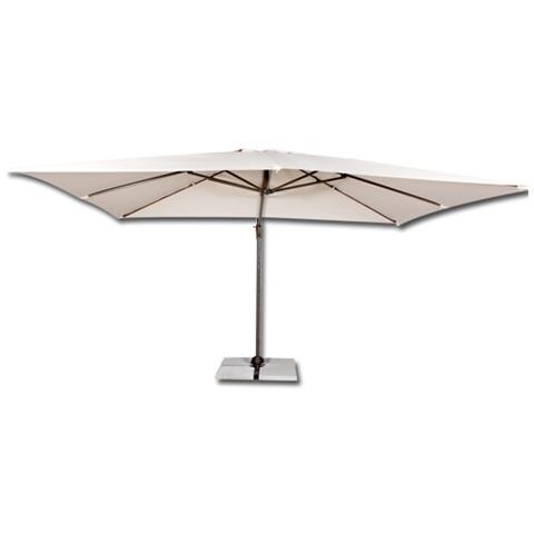 Ombrellone SENSO 3x3 m braccio Retrattile Alluminio Bianco per Giardino - Foto 1