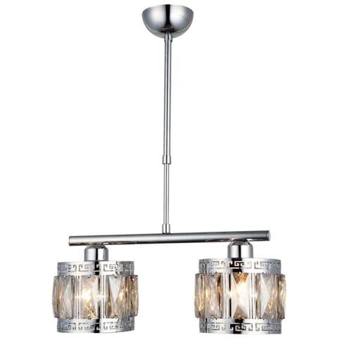 Lampada A Sospensione Armila, Lampadario, Da Soffitto, Cromo Metallo, Cristallo, 42 X 42 X 70 Cm, 3 X E27, 40 W - Foto 1