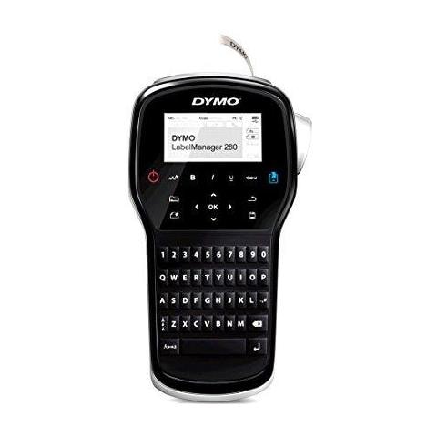 S0968960 Label Manager 280 Handheld Label Maker Tastiera Qwerty (con Spina Britannica) Nero - Foto 1