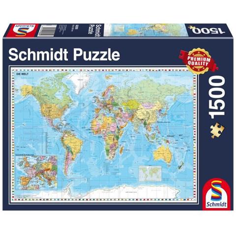 Puzzle Planisfero, 1500 Pezzi - Foto 1