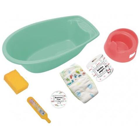 Set Vasca Per Bambole 40,5 X 23 X 13 Cm Verde Menta 7 Pezzi - Foto 1