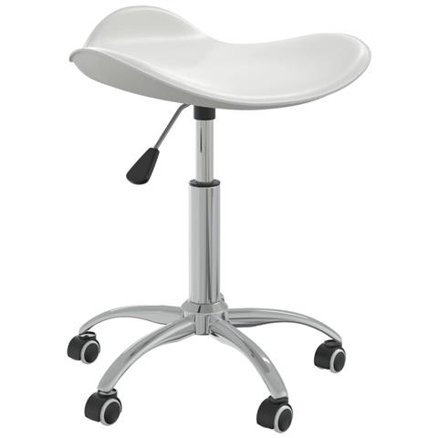 Sedia Da Ufficio Bianca In Similpelle - Foto 1